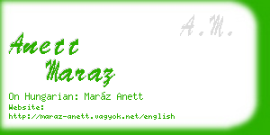 anett maraz business card